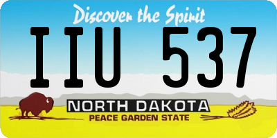 ND license plate IIU537