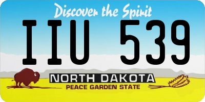 ND license plate IIU539