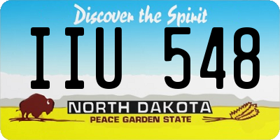 ND license plate IIU548