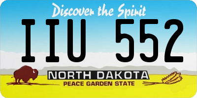 ND license plate IIU552