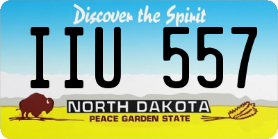 ND license plate IIU557