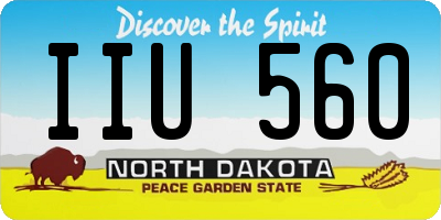 ND license plate IIU560