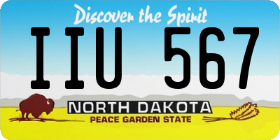 ND license plate IIU567
