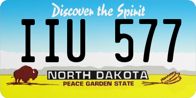 ND license plate IIU577