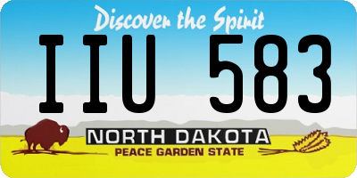 ND license plate IIU583