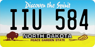 ND license plate IIU584