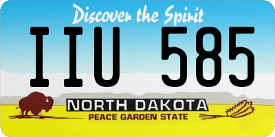 ND license plate IIU585