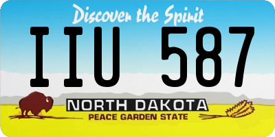 ND license plate IIU587
