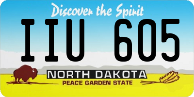 ND license plate IIU605