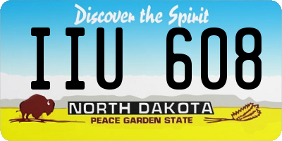 ND license plate IIU608