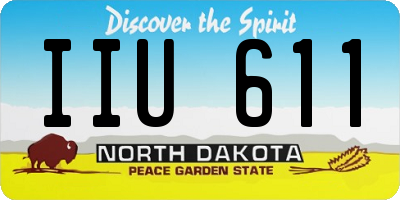 ND license plate IIU611