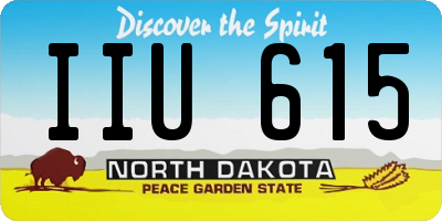 ND license plate IIU615