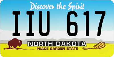 ND license plate IIU617