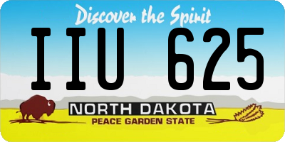 ND license plate IIU625