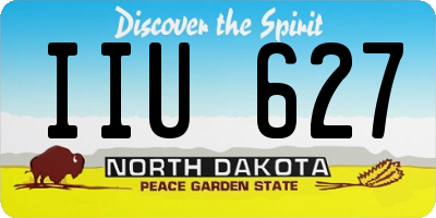ND license plate IIU627