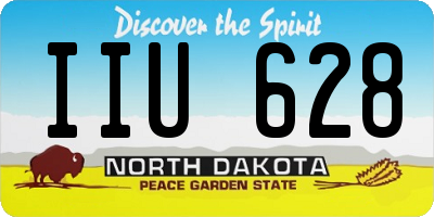 ND license plate IIU628
