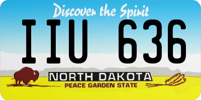 ND license plate IIU636