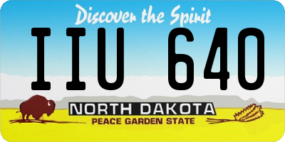 ND license plate IIU640