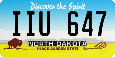 ND license plate IIU647