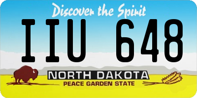 ND license plate IIU648
