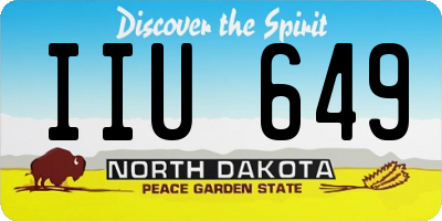 ND license plate IIU649