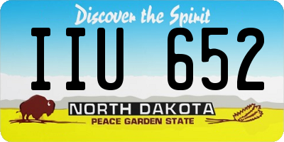 ND license plate IIU652