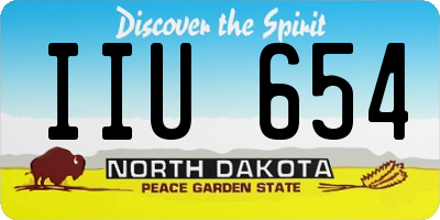 ND license plate IIU654