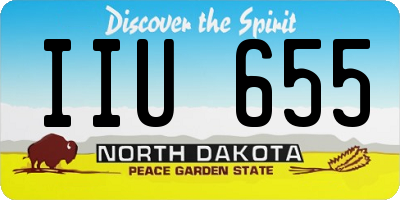 ND license plate IIU655