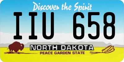 ND license plate IIU658