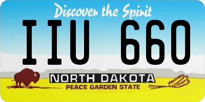 ND license plate IIU660