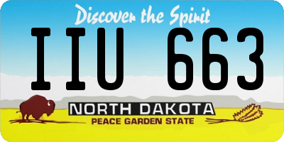 ND license plate IIU663