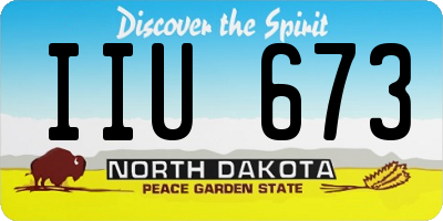 ND license plate IIU673