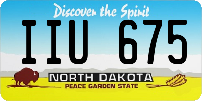 ND license plate IIU675