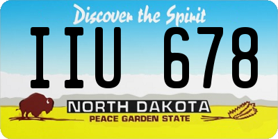 ND license plate IIU678