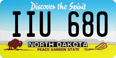 ND license plate IIU680