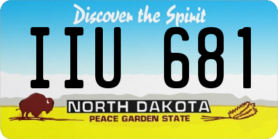 ND license plate IIU681