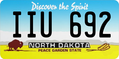 ND license plate IIU692