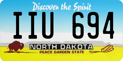 ND license plate IIU694