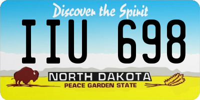 ND license plate IIU698
