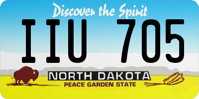 ND license plate IIU705