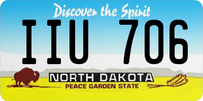 ND license plate IIU706