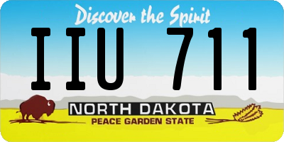 ND license plate IIU711