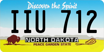 ND license plate IIU712