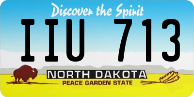 ND license plate IIU713