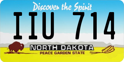 ND license plate IIU714
