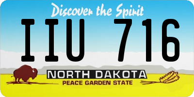 ND license plate IIU716