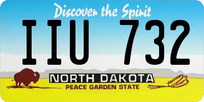 ND license plate IIU732