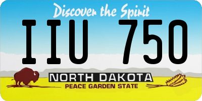 ND license plate IIU750