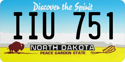 ND license plate IIU751