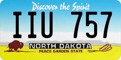 ND license plate IIU757